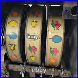 Rare 1940s Mills Bell-O-Matic 25 Cent Golden Falls Bell Fruit Slot Machine