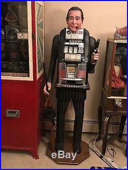 Rare 25 Cent Mills Hi-Top Al Capone Life Size Figure Slot Machine POLK STYLE
