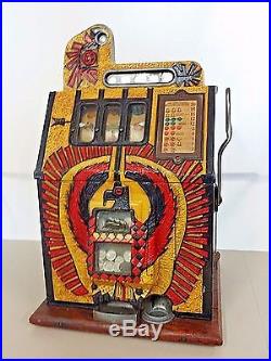 Rare 5 Cent War Eagle Slot Machine by Mills Original circa 1930s
