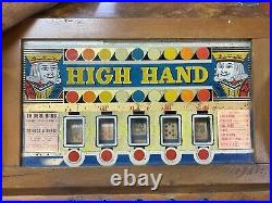 Rare Antique Ballys High Hand Poker Slot Machine Electronic Coin Operated As Is