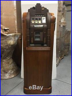 Rare Antique Mills Extraordinary Page Boy 25 Cent Console Slot Machine