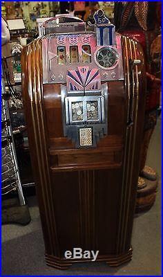 Rare Antique Pace 5 Cent Royal Comet Club Bell Console Slot Machine
