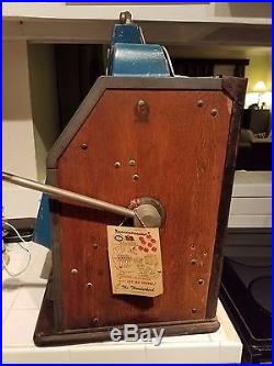 Rare Antique Vintage 1937 Jennings Big Star Chief Nickel Slot Machine