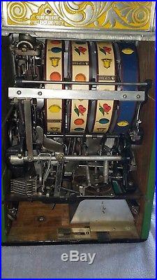 Rare Caille Superior Bell 25 Cent Jackpot Four Reel Grand Prize Slot Machine