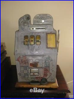 Rare Castle Front Mills Future Play Addendum Antique Slot Machine