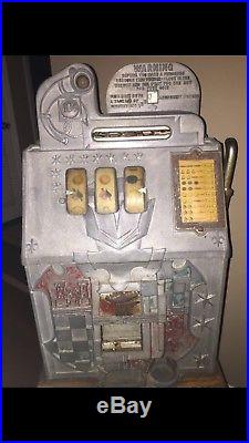 Rare Castle Front Mills Future Play Addendum Antique Slot Machine