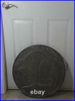 Rare Unique Monster 33 Lbs. Slot Base Buffalo Nickle Emblem 22 X 1 Thick