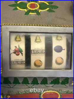 Rare Vintage Mill's Poinsettia 5 Cent Slot Machine