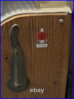 Rare Vintage Mill's Poinsettia 5 Cent Slot Machine