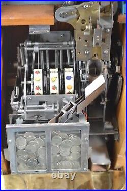 Rare Vintage Mills Sweetheart Qt Nickel 5 Cent Slot Machine Restored Blue White