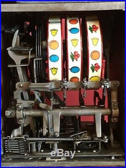 Rare Vintage OD Jennings Nickle Dutch Boy Slot Machine / Five Cent