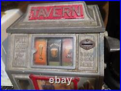 Rare Vintage Original Tavern Gum Slot Machine WORKS