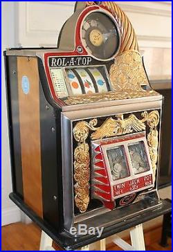 Rare Watling Antique 25 cents Rol-A-Top Slot Machine