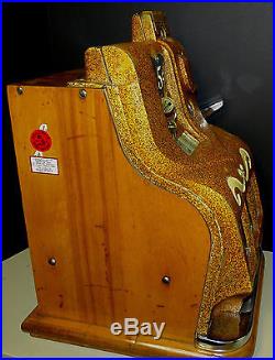 Reduced 1941 Antique Mills QT Bell Sweetheart Nickel Slot Machine 3-Reel Fun