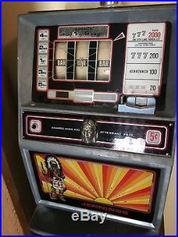 Refurbished Antique Jennings 5 Cent Slot Machine