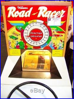 Restored 1962 Williams Road Racer Coin-Op Penny Arcade Driving Game Rare Machine