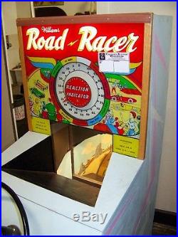 Restored and Working 1962 Williams Road Racer Coin-Op Penny Arcade Driving Game