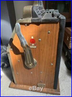 Roman Head 5 Cent Slot Machine by Mills Novalties Original / Vintage / Antique