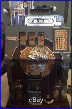 Roman head Antique Slot Machine quarter mills