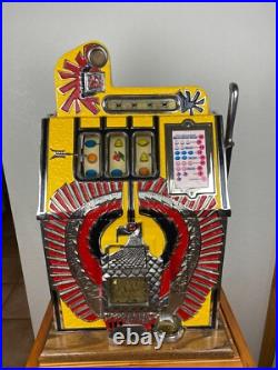 Royal Bell Mills War Eagle Slot Machine, Excellent Condition