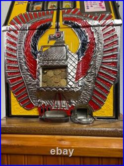 Royal Bell Mills War Eagle Slot Machine, Excellent Condition