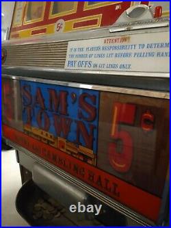 Sams Town Las Vegas Coin Operated Nickel 5¢ Slot Ballys 1091