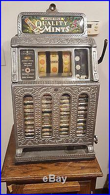 Slot Machine Antique Callie Superior Mint Vendor coin op vending casino