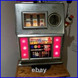 Slot Machine Antique Harvey's One Dollar Great Condition And Beautiful