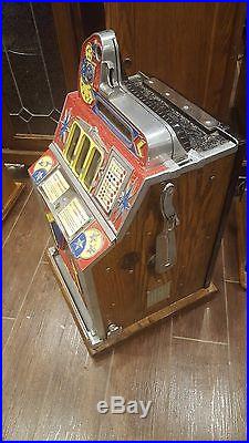 Slot Machine Antique Mills FOK coin op vending casino mint vendor fortune strips