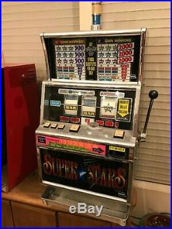 Slot Machine Casino IGT S Plus $1 Coin Super Stars 1993 Vintage Home Fun Only