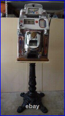 Slot Machine Cast iron Ornate Sculptured Stand