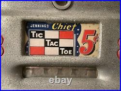 Slot Machine Jennings Sun Chief 5 Cent Tic Tac Toe Slot Machine