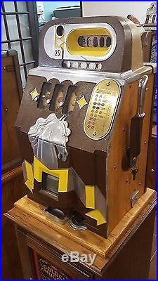 Slot Machine Mills Quarter Horsehead Bonus coin op vending casino
