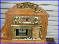 Slot Machine The Film Stars Vintage 1948 Wood Case Works Tom Boland 25 cent Rare