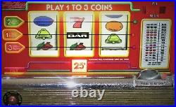 Summit Systems Trop 3 Quarter Coin Operated Lighted Slot Machine Needs Repair