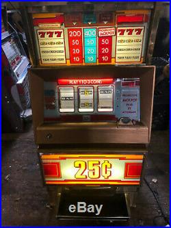 Super Cheap Working Bally Quarter 3 Line Slot Machine! Look! Nice