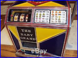 Trade Stimulator / Slot Machine Antique The Baby Grand 1932 Very Rare Restored
