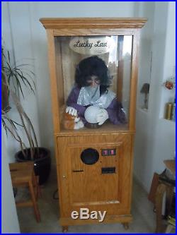 Talking Fortune Teller Coin Operated Penny Arcade Card Dispenser Working 25 Cent