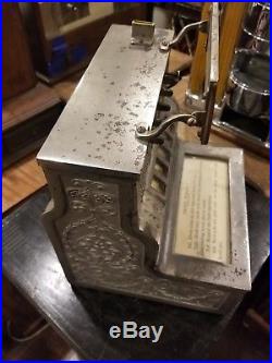 Trade Stimulator Puritan Pilgrim Cast Iron rare slot machine 1906