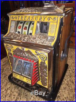 Treasury Slot Machine Rare 25 cent coin op vending casino