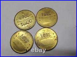 UNUSUAL GOLD AWARD TOKEN LOT Antique Slot Machine Rare