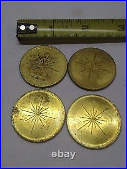 UNUSUAL GOLD AWARD TOKEN LOT Antique Slot Machine Rare