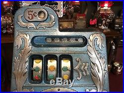 Unmolested 1946 MILLS 5 Cent EXTRA BELL Slot Machine Watch Video