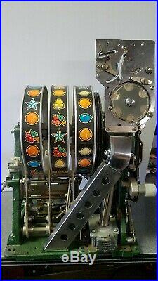 VINTAGE ARISTOCRAT BLUE STAR SPECIAL10 CENT COIN OP SLOT MACHINE With JACKPOT