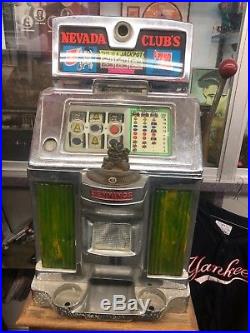 VINTAGE Five cent 5c Nevada Club Jennings Antique Slot Machine