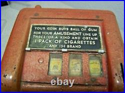 VINTAGE IMP Trade Stimulator Gum Ball Vendor (1930s) ORIGINAL PAINT