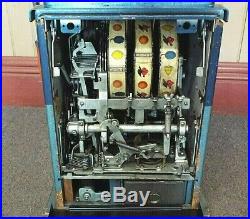 VINTAGE MILLS BLUE BELL 10c TEN Cent 3 Reel SLOT MACHINE One Arm Bandit COIN OP