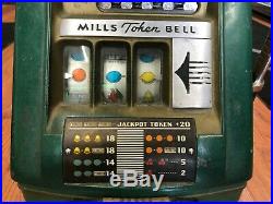 VINTAGE! Mills Token Bell ¢10 Cent Slot Machine