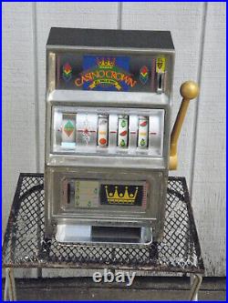 VINTAGE WACO CASINO CROWN NOVELY SLOT MACHINE WORKS With25 CENT COIN OR WithO JAPAN