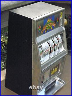 VINTAGE WACO CASINO CROWN NOVELY SLOT MACHINE WORKS With25 CENT COIN OR WithO JAPAN